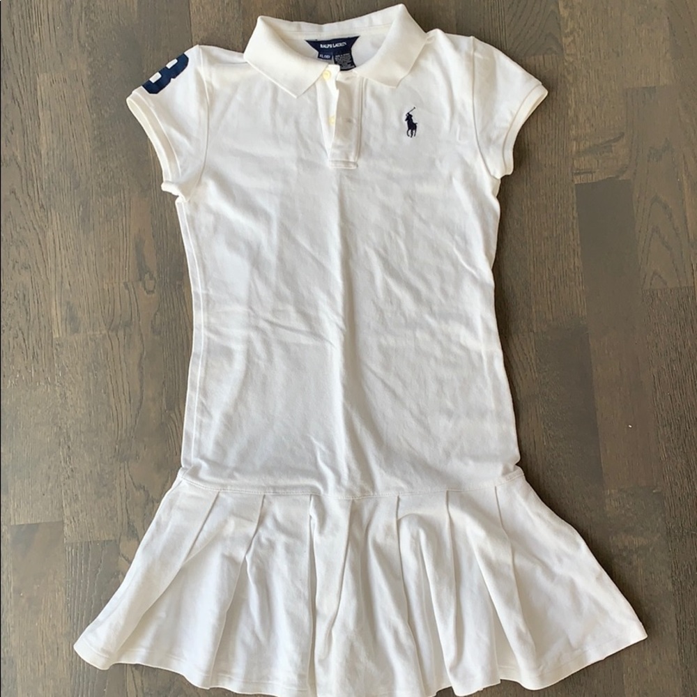 Ralph Lauren Pleated White Dress (Girls as XL)